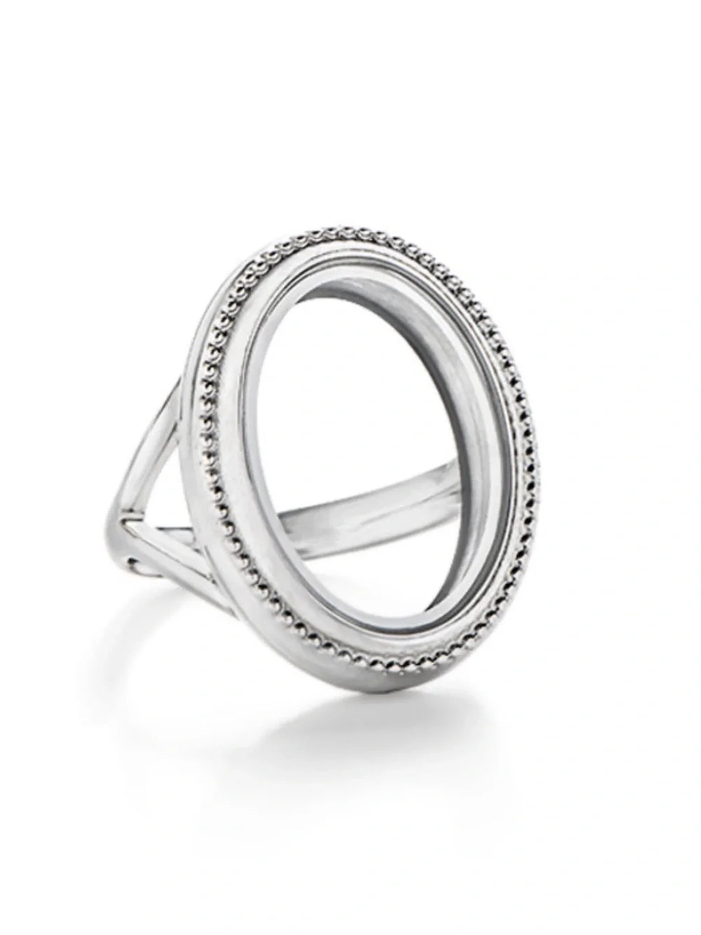 Origami Owl Silver Vintage Living Locket Ring